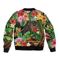 45th Anniversary of Freedom Vanuatu Sleeve Zip Bomber Jacket Island Pride Cultural Power Pacific Unity