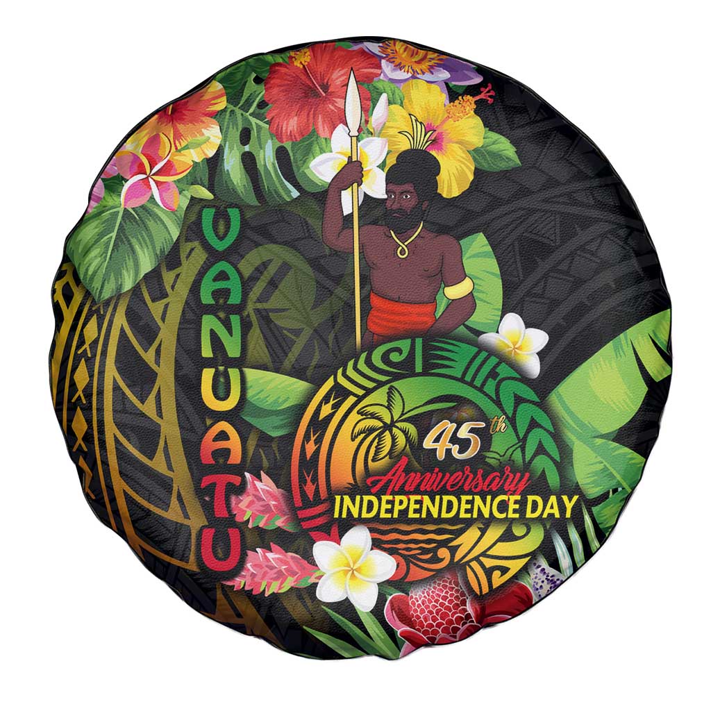 45th Anniversary of Freedom Vanuatu Spare Tire Cover Island Pride Cultural Power Pacific Unity