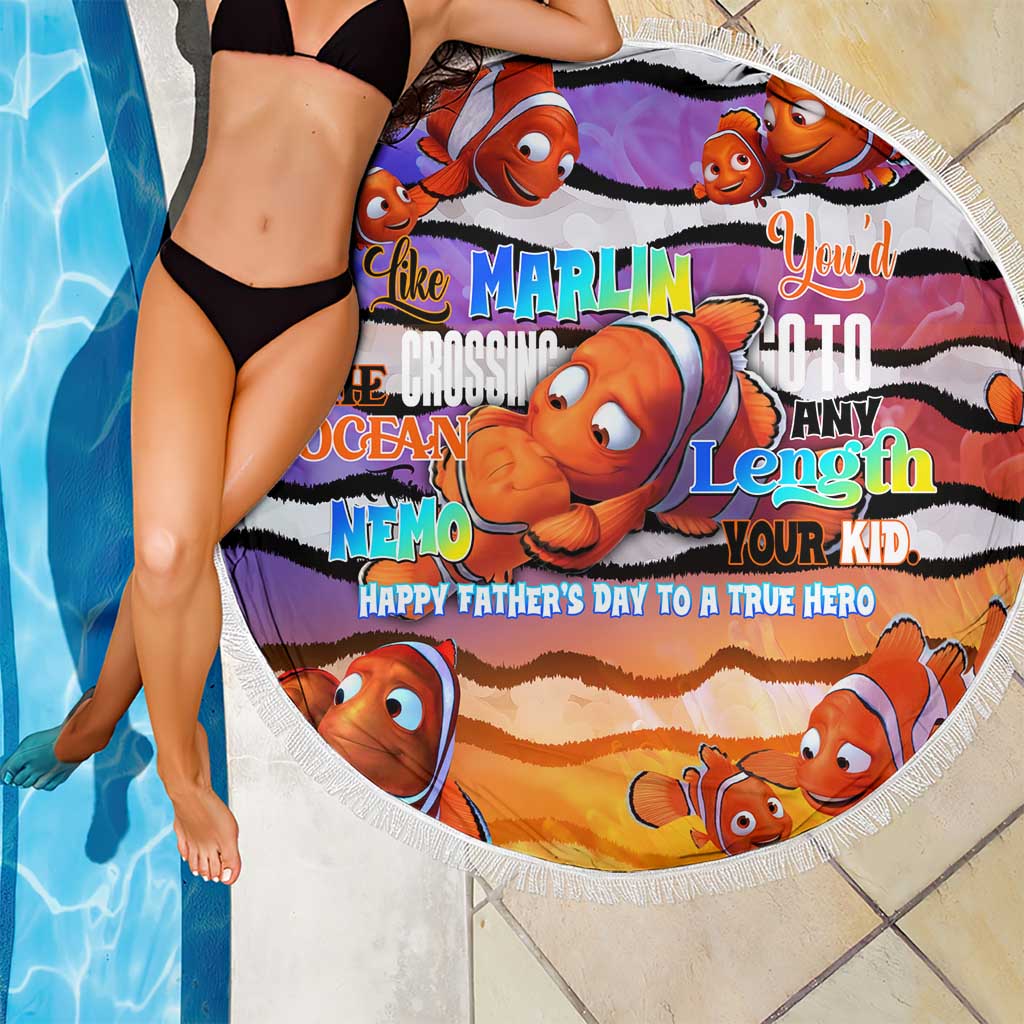 The Ocean Best Dad Beach Blanket Like Marlin Happy Fathers Day To a True Hero - Polynesian Pride