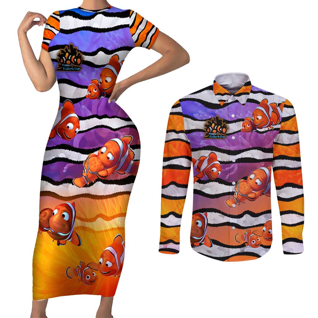 The Ocean Best Dad Couples Matching Short Sleeve Bodycon Dress and Long Sleeve Button Shirt Like Marlin Happy Fathers Day To a True Hero DT02 Art - Polynesian Pride