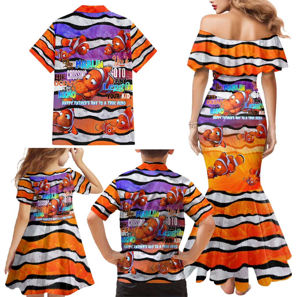 The Ocean Best Dad Family Matching Mermaid Dress and Hawaiian Shirt Like Marlin Happy Fathers Day To a True Hero - Polynesian Pride