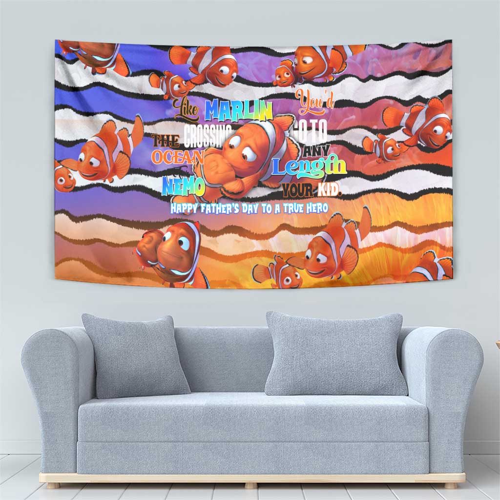 The Ocean Best Dad Tapestry Like Marlin Happy Fathers Day To a True Hero - Polynesian Pride