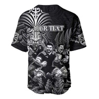 Personalized All Black Brothers Rugby Baseball Jersey New Zealand Maori Haka