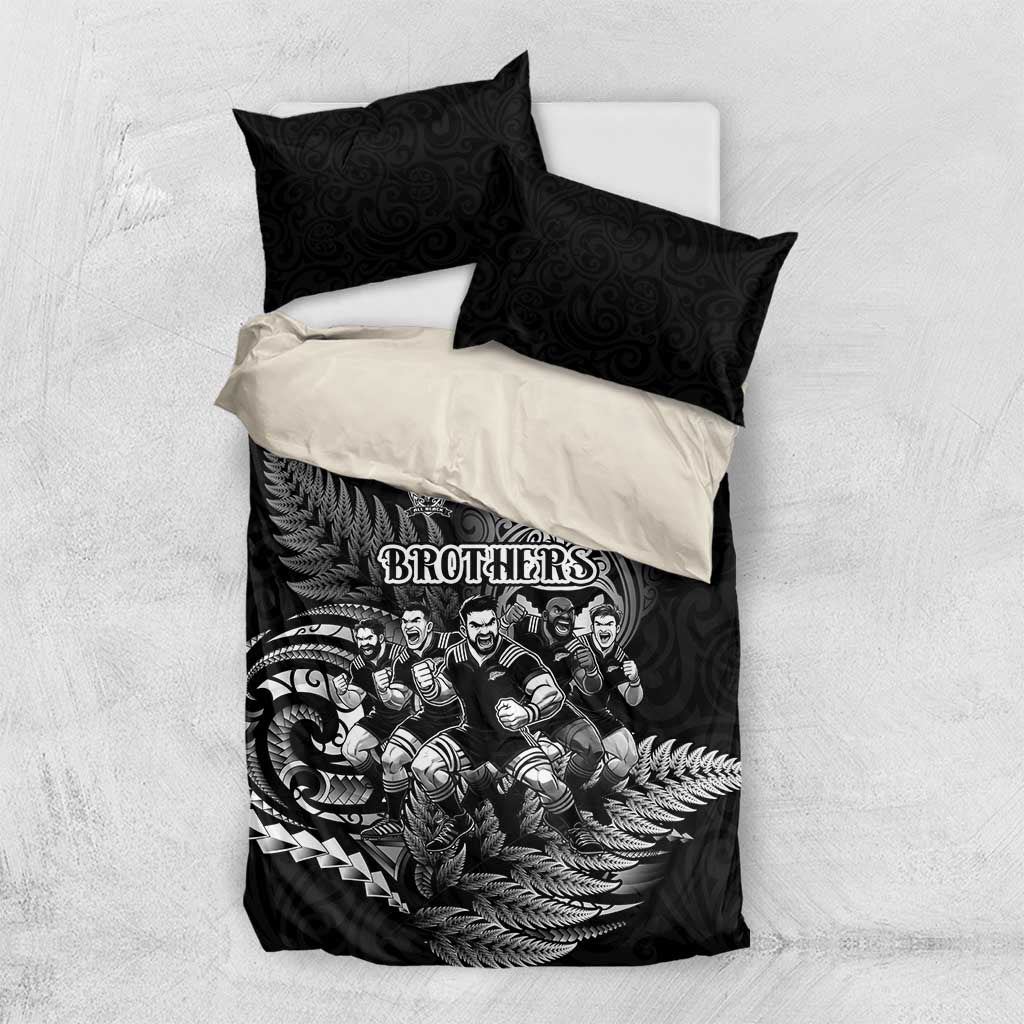 All Black Brothers Rugby Bedding Set New Zealand Maori Haka