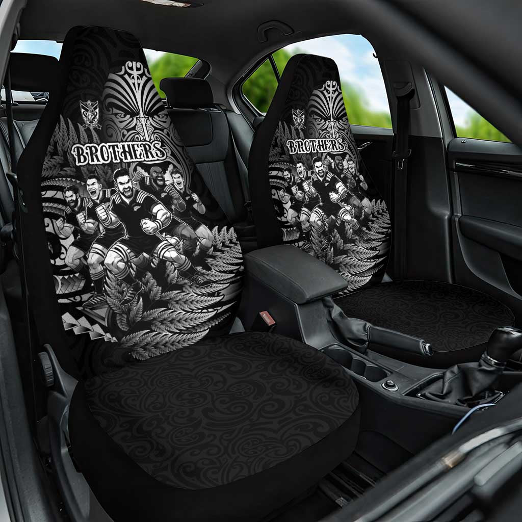 All Black Brothers Rugby Car Seat Cover New Zealand Maori Haka