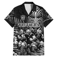 Personalized All Black Brothers Rugby Family Matching Mermaid Dress and Hawaiian Shirt New Zealand Maori Haka