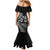 Personalized All Black Brothers Rugby Family Matching Mermaid Dress and Hawaiian Shirt New Zealand Maori Haka