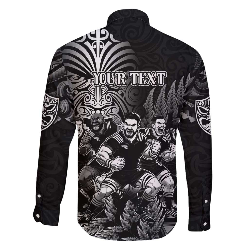 Personalized All Black Brothers Rugby Family Matching Summer Maxi Dress and Hawaiian Shirt New Zealand Maori Haka DT02 - Polynesian Pride