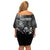 Personalized All Black Brothers Rugby Off Shoulder Short Dress New Zealand Maori Haka
