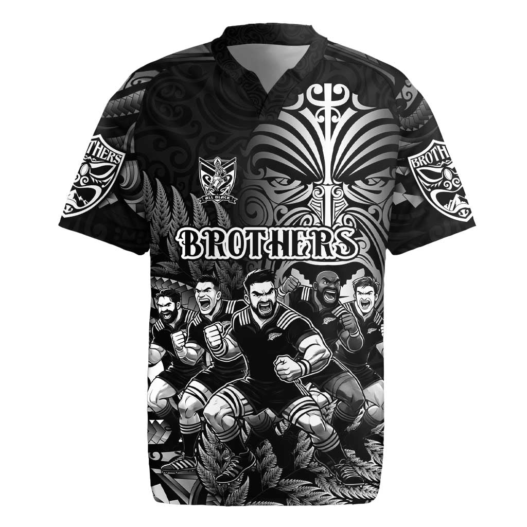 Personalized All Black Brothers Rugby Rugby Jersey New Zealand Maori Haka