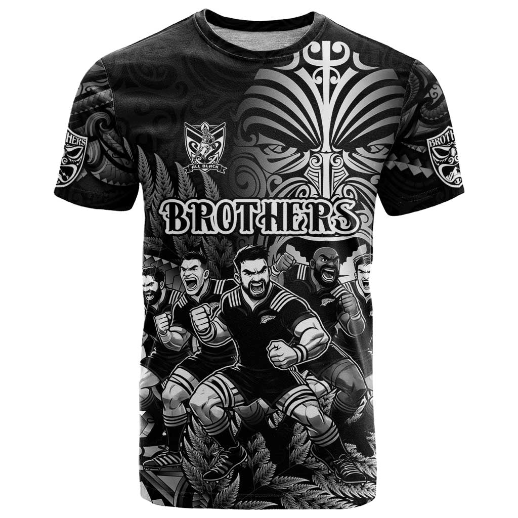 Personalized All Black Brothers Rugby T Shirt New Zealand Maori Haka