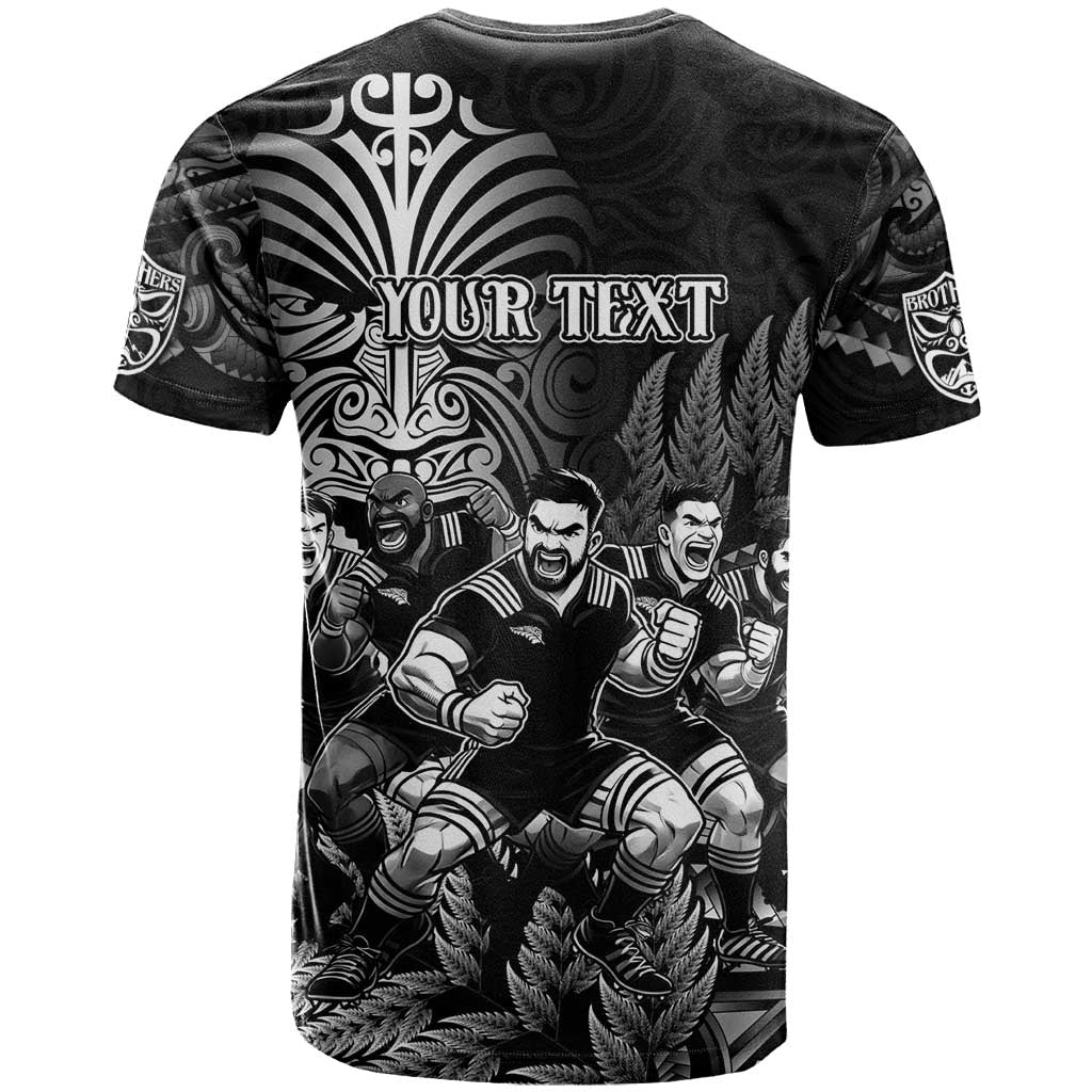 Personalized All Black Brothers Rugby T Shirt New Zealand Maori Haka