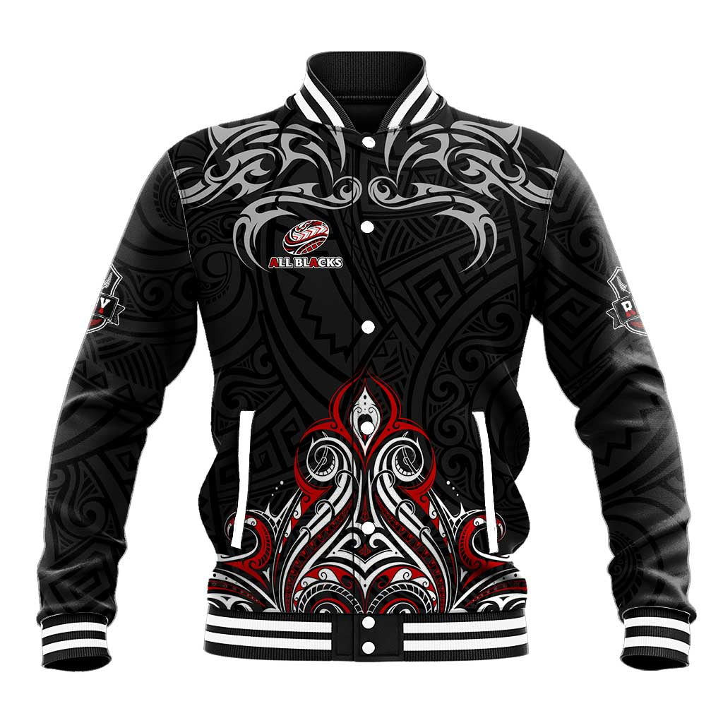 All Black NZL Rugby Champions Baseball Jacket Maori Warrior