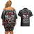 All Black NZL Rugby Champions Couples Matching Off Shoulder Short Dress and Hawaiian Shirt Maori Warrior