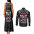 All Black NZL Rugby Champions Couples Matching Tank Maxi Dress and Long Sleeve Button Shirt Maori Warrior