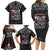 All Black NZL Rugby Champions Family Matching Long Sleeve Bodycon Dress and Hawaiian Shirt Maori Warrior