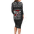 All Black NZL Rugby Champions Family Matching Long Sleeve Bodycon Dress and Hawaiian Shirt Maori Warrior