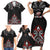 All Black NZL Rugby Champions Family Matching Short Sleeve Bodycon Dress and Hawaiian Shirt Maori Warrior