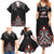 All Black NZL Rugby Champions Family Matching Summer Maxi Dress and Hawaiian Shirt Maori Warrior