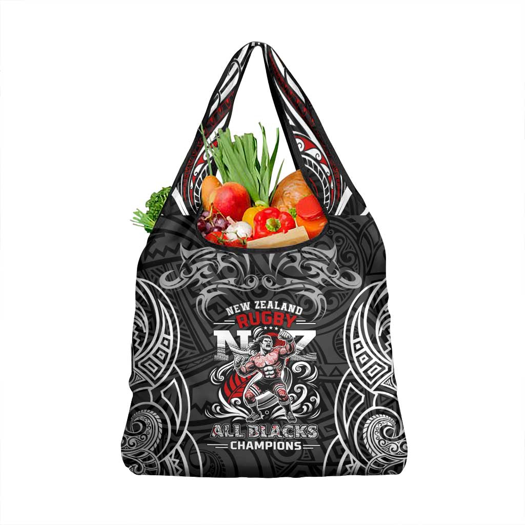 All Black NZL Rugby Champions Grocery Bag Maori Warrior