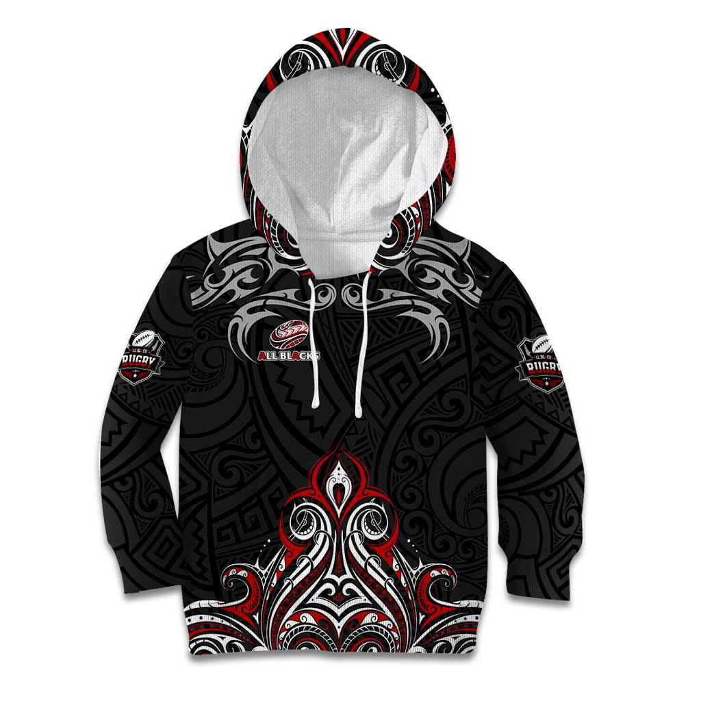 All Black NZL Rugby Champions Kid Hoodie Maori Warrior