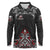 All Black NZL Rugby Champions Long Sleeve Polo Shirt Maori Warrior