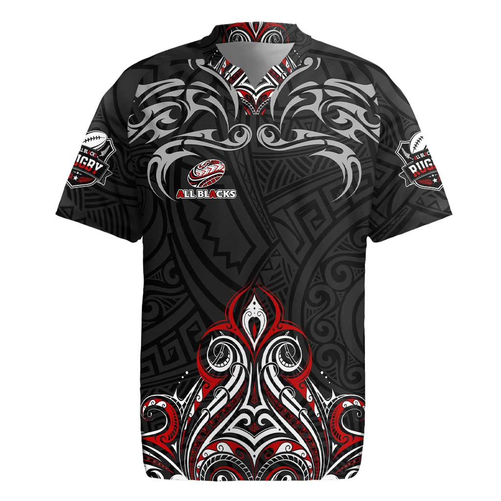 All Black NZL Rugby Champions Rugby Jersey Maori Warrior