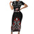 All Black NZL Rugby Champions Short Sleeve Bodycon Dress Maori Warrior