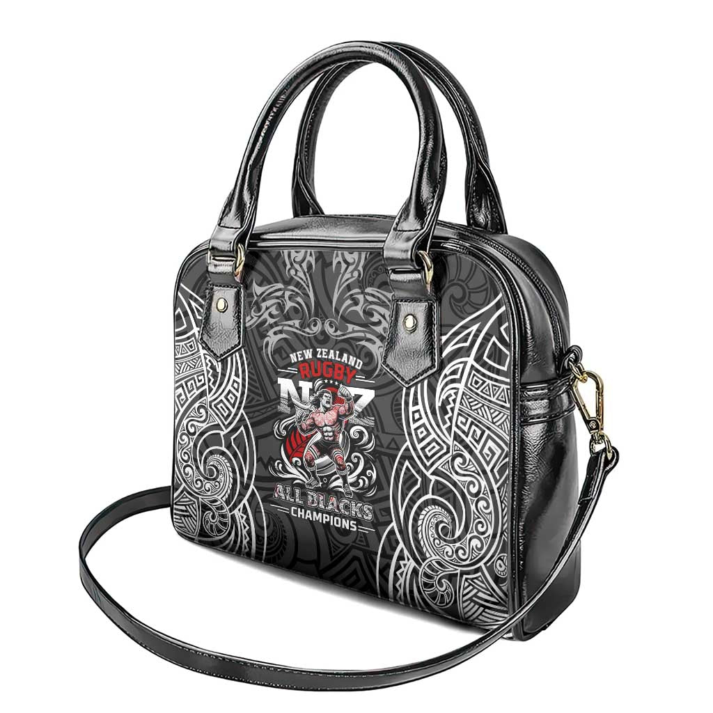 All Black NZL Rugby Champions Shoulder Handbag Maori Warrior