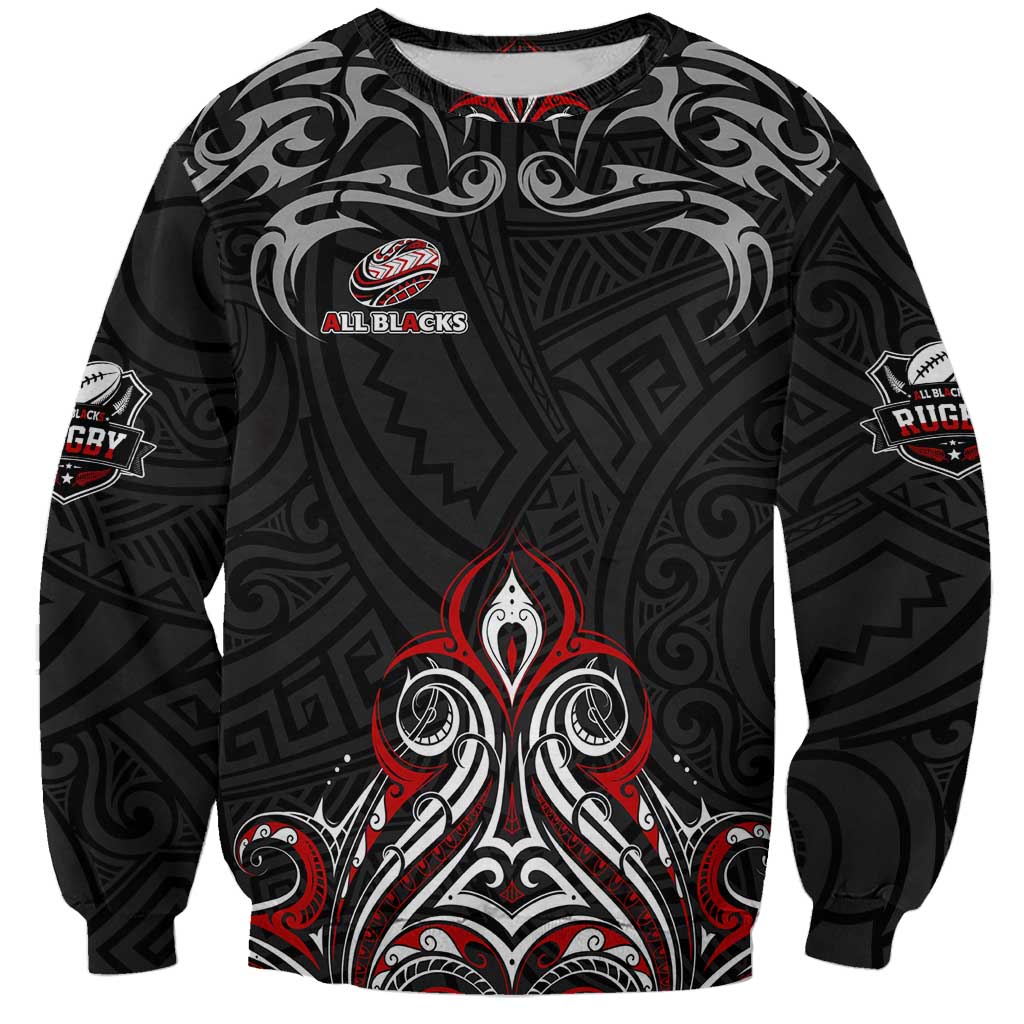 All Black NZL Rugby Champions Sweatshirt Maori Warrior