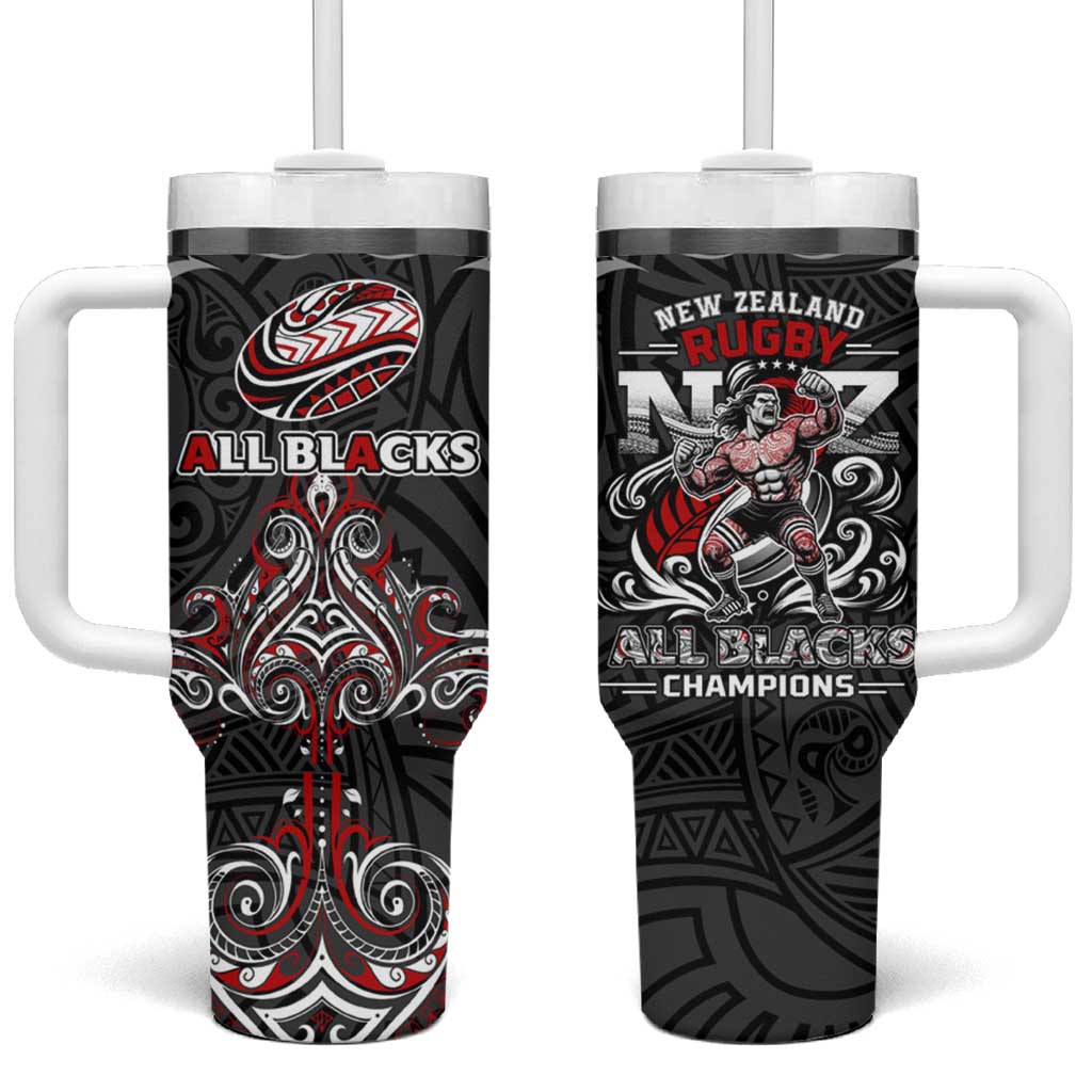 All Black NZL Rugby Champions Tumbler With Handle Maori Warrior