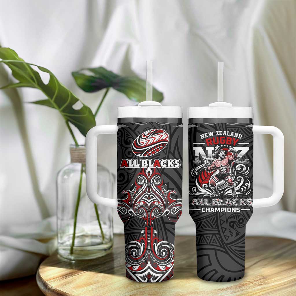 All Black NZL Rugby Champions Tumbler With Handle Maori Warrior