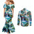 Wailua Falls Hawaii Couples Matching Mermaid Dress and Long Sleeve Button Shirt Kauai Natural Beauty
