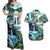 Wailua Falls Hawaii Couples Matching Off Shoulder Maxi Dress and Hawaiian Shirt Kauai Natural Beauty