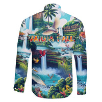 Wailua Falls Hawaii Family Matching Tank Maxi Dress and Hawaiian Shirt Kauai Natural Beauty