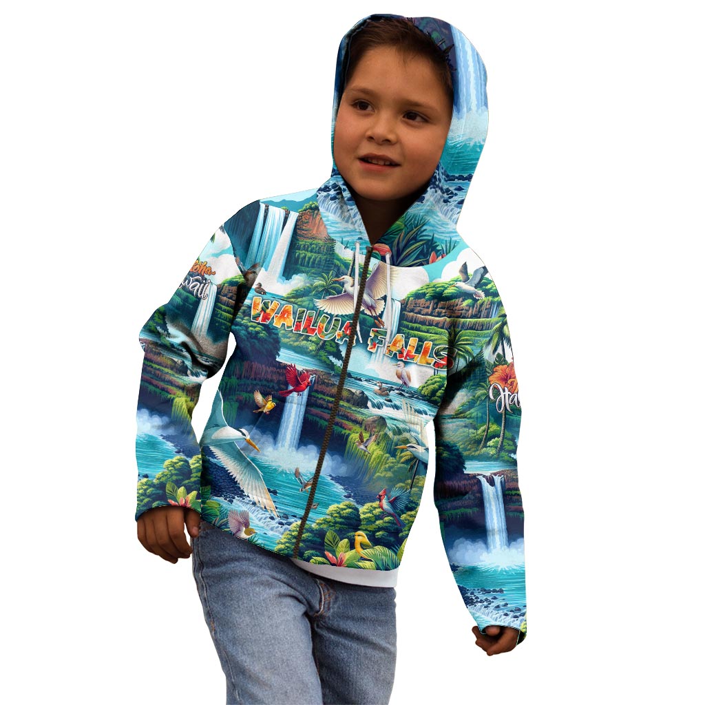 Wailua Falls Hawaii Kid Hoodie Kauai Natural Beauty