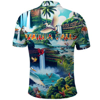 Wailua Falls Hawaii Polo Shirt Kauai Natural Beauty