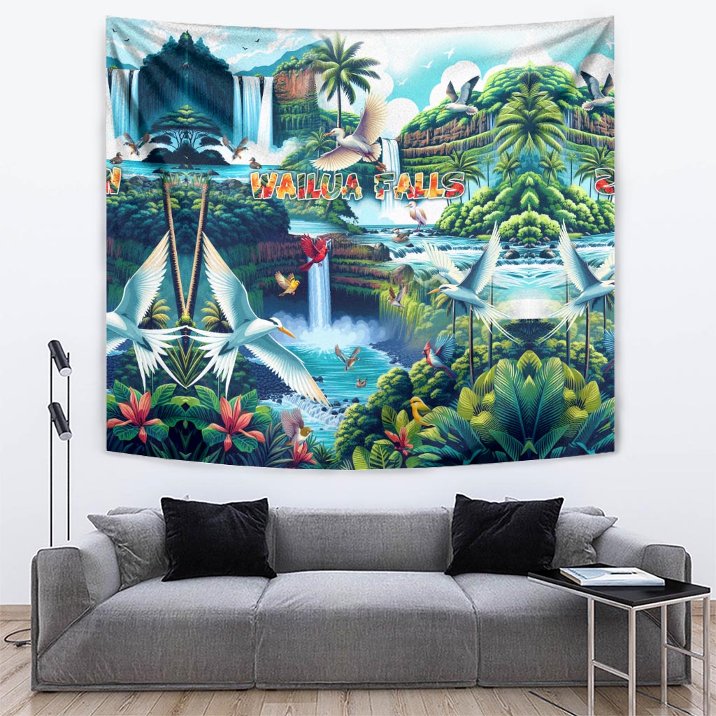 Wailua Falls Hawaii Tapestry Kauai Natural Beauty