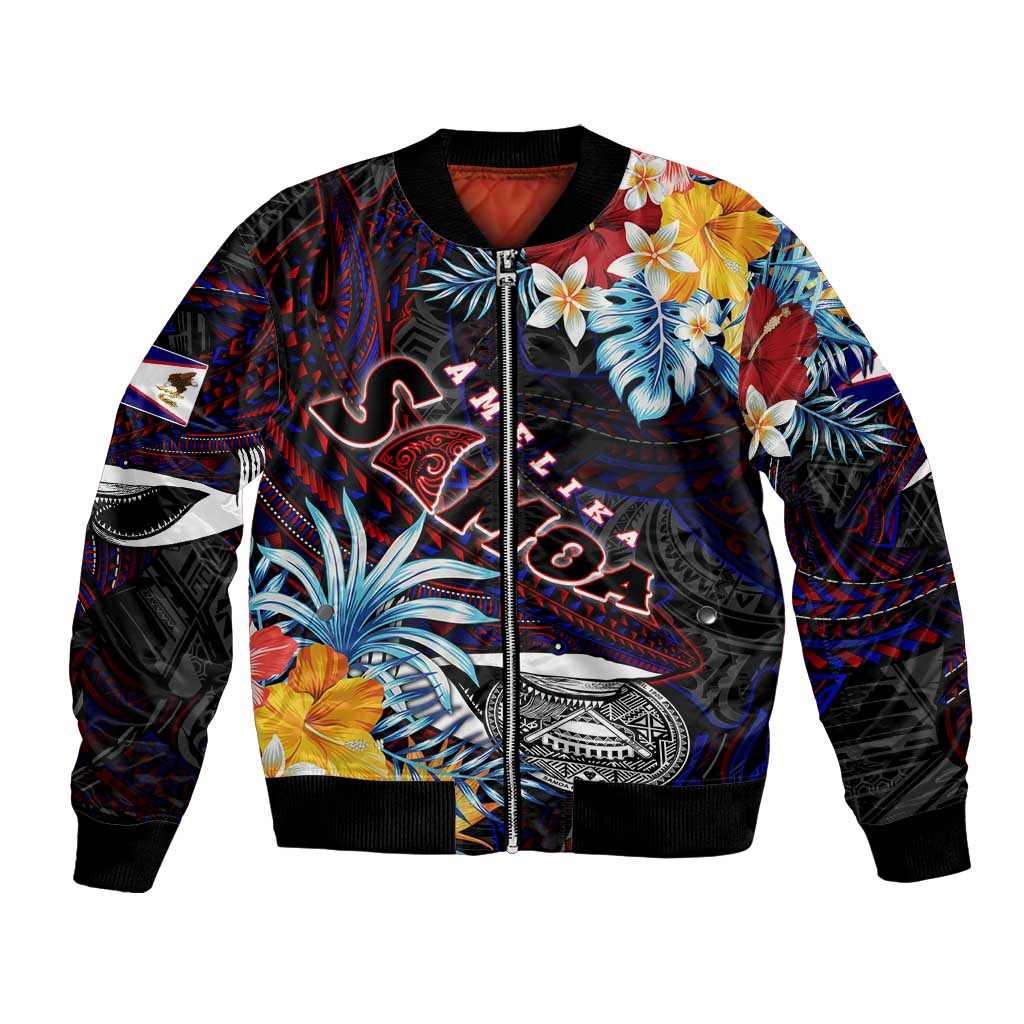 Personalized Amelika Samoa Sharks Polynesia Bomber Jacket American Samoa