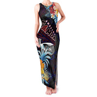 Personalized Amelika Samoa Sharks Polynesia Family Matching Tank Maxi Dress and Hawaiian Shirt American Samoa