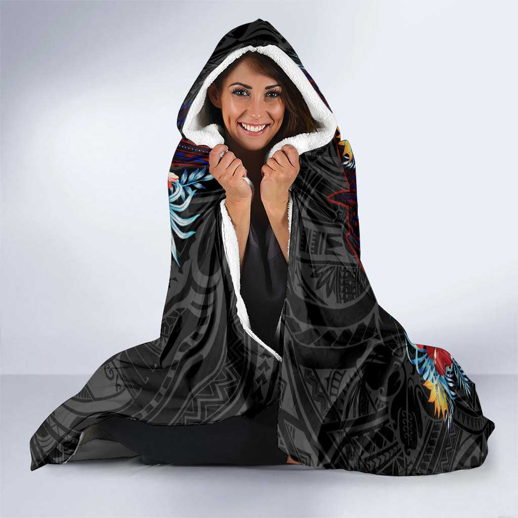 Amelika Samoa Sharks Polynesia Hooded Blanket American Samoa DT02 - Polynesian Pride