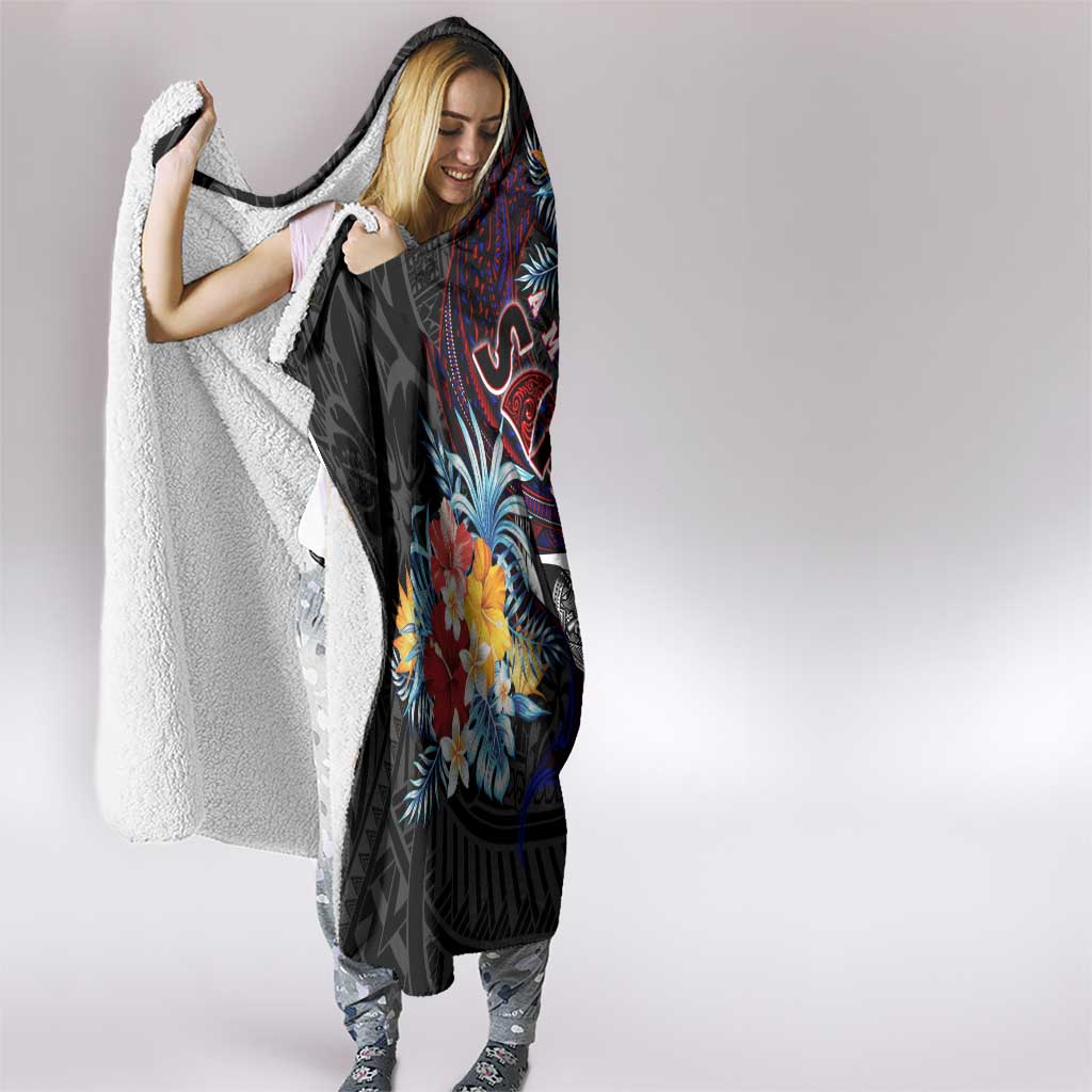 Amelika Samoa Sharks Polynesia Hooded Blanket American Samoa DT02 - Polynesian Pride