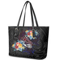 Amelika Samoa Sharks Polynesia Leather Tote Bag American Samoa DT02 - Polynesian Pride
