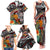 Personalized American Samoa Warrior Family Matching Tank Maxi Dress and Hawaiian Shirt Shark Turtle Polynesian Tattoo