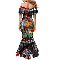 Personalized American Samoa Warrior Mermaid Dress Shark Turtle Polynesian Tattoo DT02 - Polynesian Pride