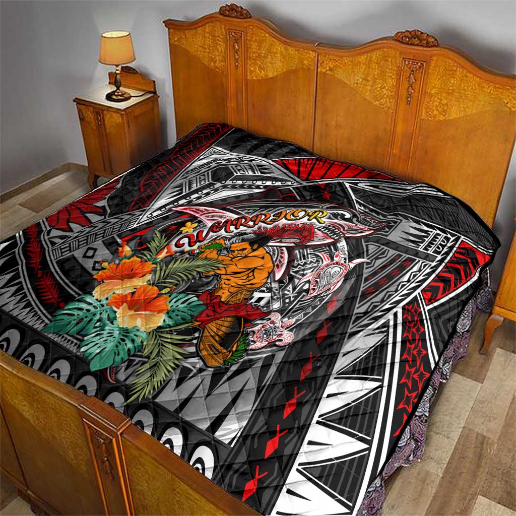 American Samoa Warrior Quilt Shark Turtle Polynesian Tattoo DT02 - Polynesian Pride