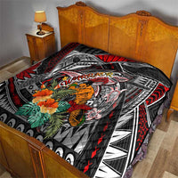 American Samoa Warrior Quilt Shark Turtle Polynesian Tattoo DT02 - Polynesian Pride