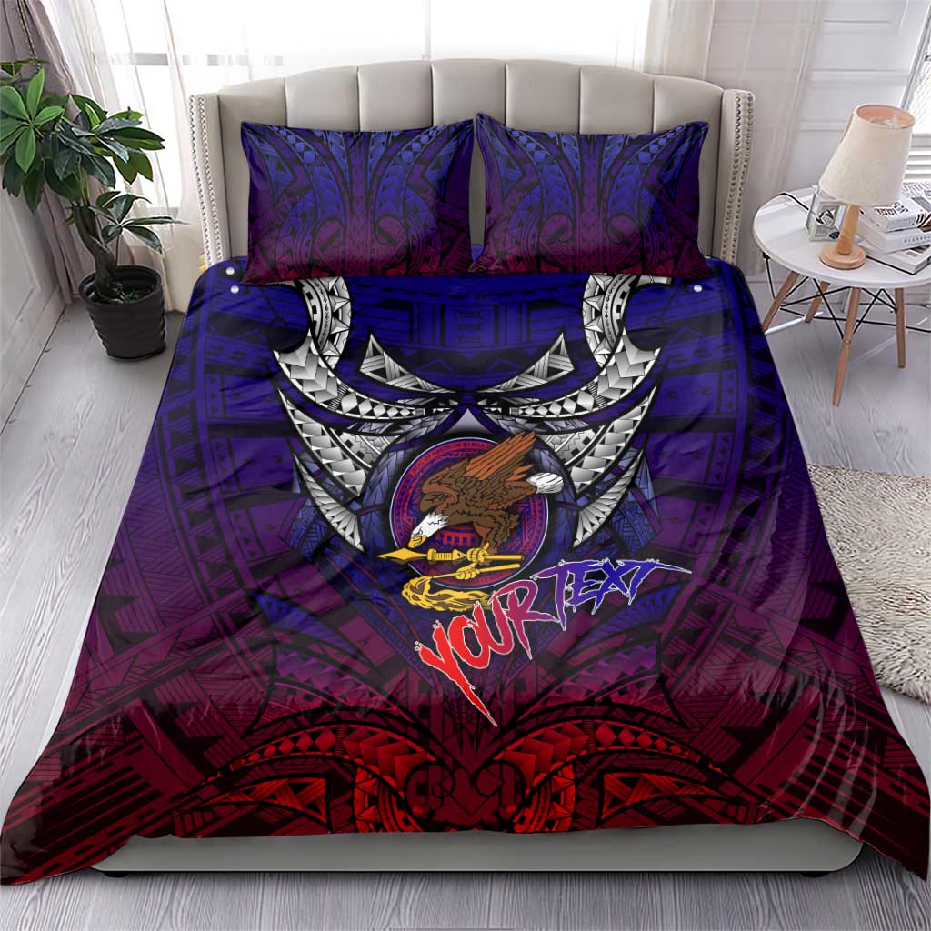 Personalized American Samoa Flag Bedding Set Eagles Polynesian Art DT02 - Polynesian Pride