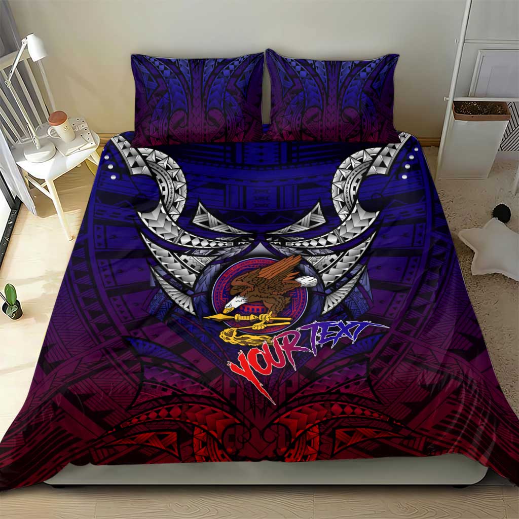 Personalized American Samoa Flag Bedding Set Eagles Polynesian Art DT02 - Polynesian Pride