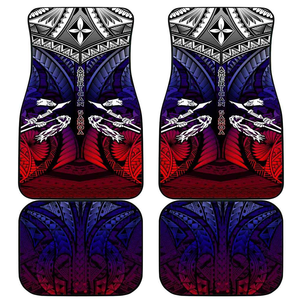 Personalized American Samoa Flag Car Mats Eagles Polynesian Art